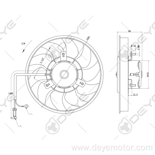 Radiator cooling fan for 80/100 CABRIOLET A6